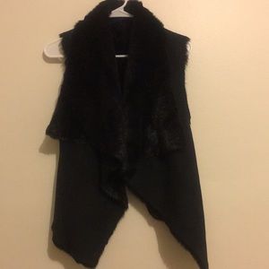 Faux fur/suede vest
